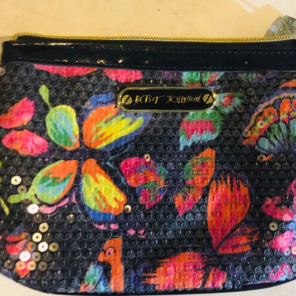 “Betsey Johnson” Satchel with sequins - Picture 3 of 5